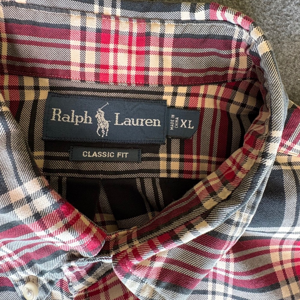 Polo Ralph Lauren Mens XL Classic Fit Plaid Button Down Shirt - Picture 3 of 8